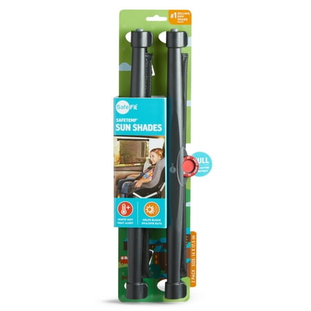 SafeFit® SafeTemp™ Universal Baby Car Sunshades, Black, Unisex, 2 Pack