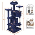 thumbnail image 3 of Renwick 54" H Cat Tree Tower with 2 Condos for Small and Medium Cats, Navy Blue, 3 of 9