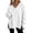 White, variant on Ozmmyan Womens V Neck Long Sleeve Sweatshirt Side Slit Oversized Relaxed Fit Shirt Fall Winter