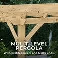 thumbnail image 5 of Yardistry Meridian 10' x 22' x 8' Natural Cedar Pergola, Multilevel Design, 5 of 12