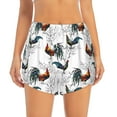 thumbnail image 2 of Pofeuu Cool Chicken Print Women's Athletic Shorts Running Workout Shorts Tummy Control Quick Dry Gym Shorts with Pockets Double layer sports shorts-X-Large, 2 of 7
