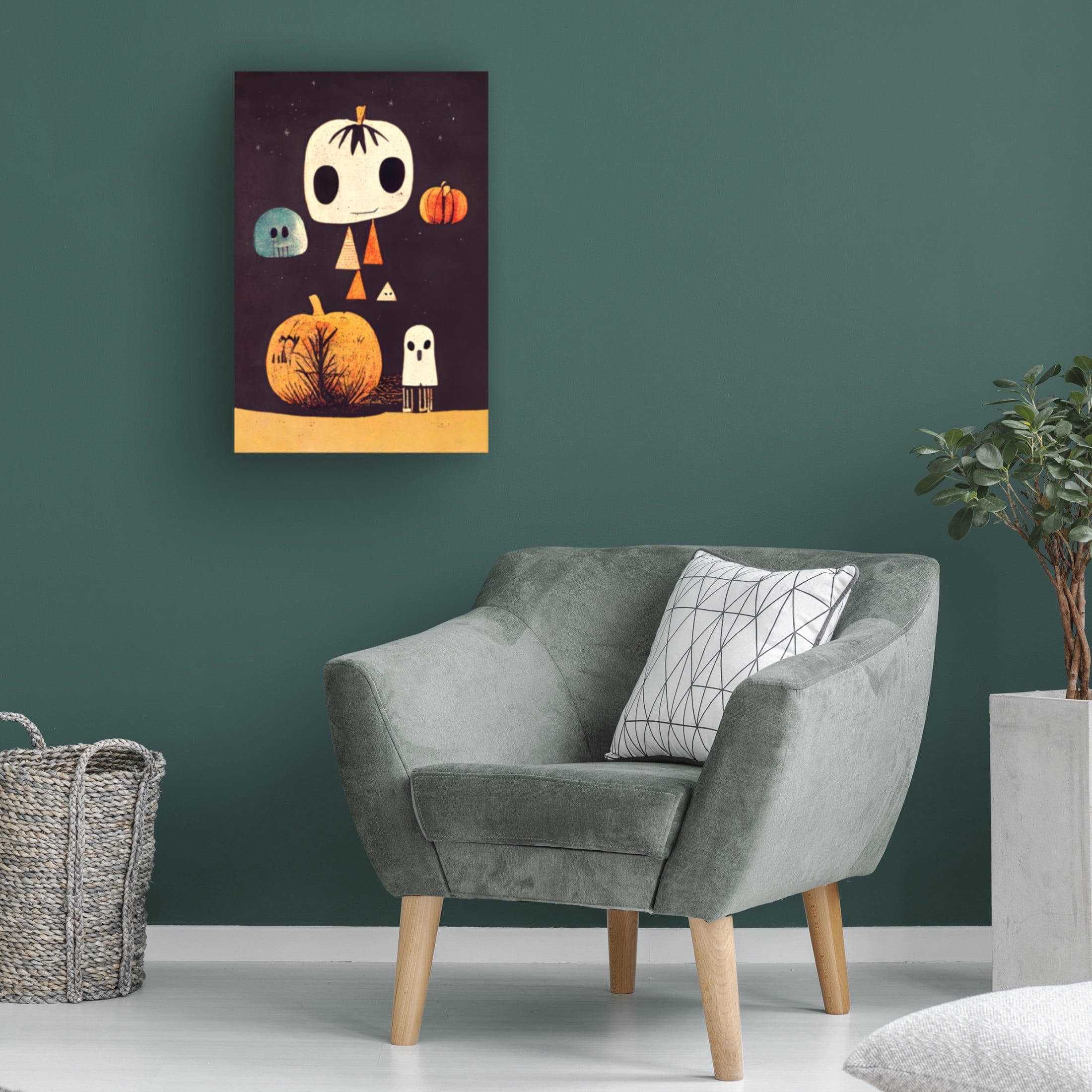 Canvas Wall Art - Treechild 'Boo!' Wall Art for Living Room, Bedroom, or Office D?cor by Trademark Fine Art - 22 x 32 Inches
