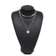 thumbnail image 3 of 3 Layer Lotus Pendant Necklace Dainty Delicate Layered Choker Necklace Adjustable Layering Elegant Necklaces for Women, 3 of 4