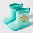 thumbnail image 2 of NOKIO Girls' Waterproof Ankle Boots, Boys' Puddle-Proof Rain Shoes Cute Dinosaurs Cartoon Character Rain Shoes Children's Rain Shoes Boys And Girls Water Shoes Baby Rain Boots Water Boots, 2 of 3