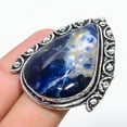 thumbnail image 2 of Natural Sodalite Gemstone Handmade 925 Sterling Silver Gift Ring Size 10, 2 of 2