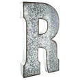 thumbnail image 2 of 20" Metal Letter "R" Wall Decor, Silver with Rusted Edges, Galvanized Wall Mountable Decoration for Country, -Century, or Farmhouse Themed Room or Event - YOSITiuu, 2 of 2
