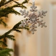 thumbnail image 5 of WMGHA Christmas Glitter Snowflake Ornaments Plastic Snowflakes Ornaments-Xmas Tree Hanging Decorations for Xmas Tree Gift for Holiday and Party,4.7-inch (Snowflake, Champagne Gold), 5 of 5