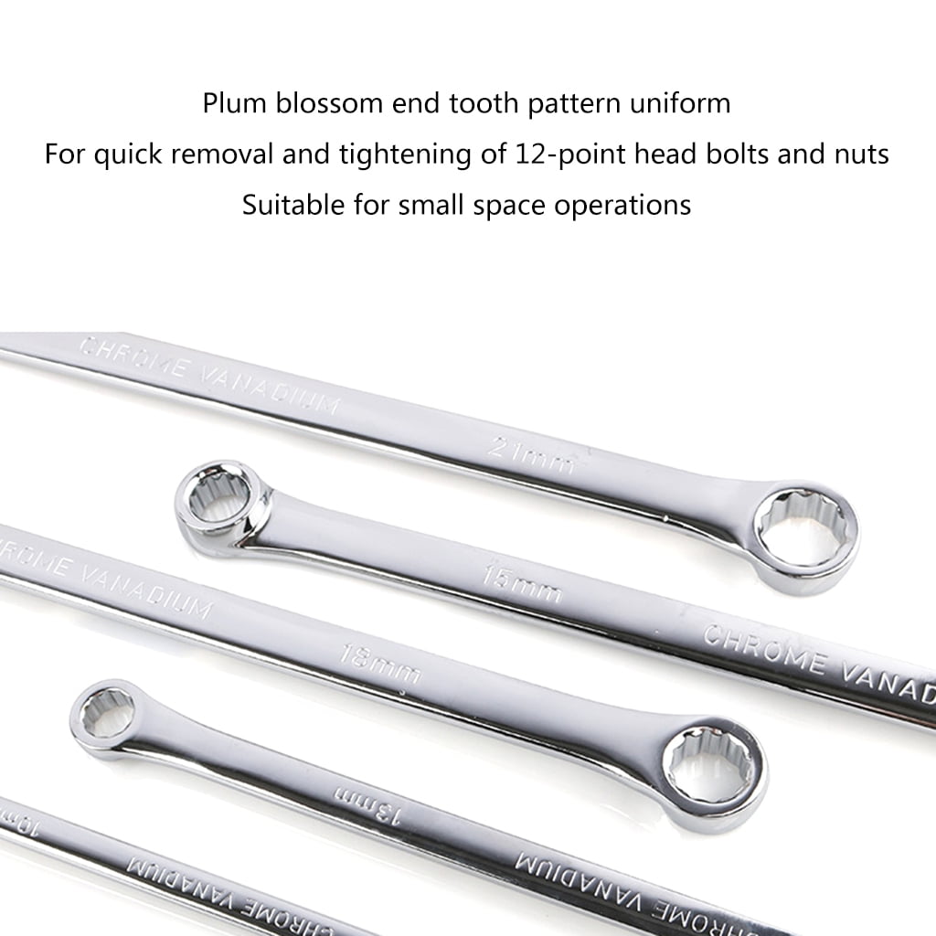 Extra Long Box End Wrench Set Metric Combination Durable Aviation Spanner 6