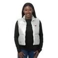 thumbnail image 4 of Women's ZooZatz Silver Texas Longhorns Metallic Cropped Full-Zip Sleeveless Puffer Vest, 4 of 4