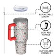 thumbnail image 4 of White Christmas Deer and Gift Pattern Tumbler with Handle and Lid,40oz Double Wall Vacuum Insulated Tumbler,Cups Gift for Women and Men, 4 of 7