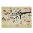 thumbnail image 1 of Dragonfly Cutting Board, Tree Branch with Original Lantern and Leaves on Polka Dots Backdrop Ethnic, Decorative Tempered Glass Cutting and Serving Board, Large Size, Multicolor, by Ambesonne, 1 of 1