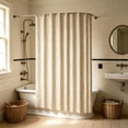 thumbnail image 3 of Stone Texture Silver Foil Shower Curtain, 72" Thickened Waterproof Bathroom Partition, Modern Home Decor Curtain for Tub & Shower Stall, Rust Proof Grommets​, Beige, 3 of 5