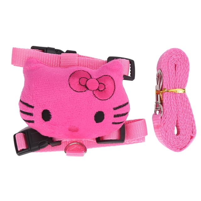 Pet Supply, Conejo Adorable Gato Rosa Pecho Trasero con Correa Pet Fancy Leash Set Probado Profesionalmente