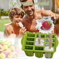thumbnail image 5 of Reusable Bpa Free Silicone Popsicle Molds With 50 Wooden Sticks (green), 5 of 5
