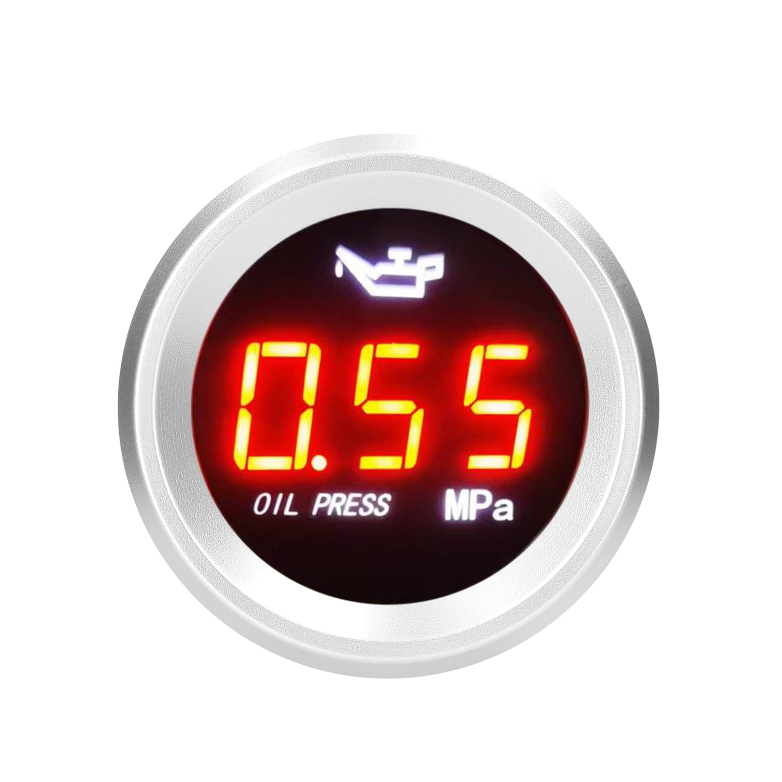 Gecheer Digital Oil Pressure Gauge with Flashing Alarm 01.00MPa Car