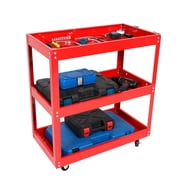 3 Tier Rolling Tool Cart Mechanic Tool Cart with Lockable Wheels 330LB Capacity