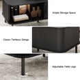 thumbnail image 3 of ROGALIS 47.2" Mid Century Modern Coffee Tables with Storage for Living Room, Rectangle Wood Center Table, Black, 3 of 7