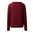 thumbnail image 2 of Vedolay Womens Long Sleeve Tops Womens Fashion Fall Sweaters Ruffle Neck Knit Pullover Cute Tops, M, 2 of 4