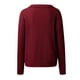 thumbnail image 3 of Suéter Dama Gibobby Ropa de moda Casual Solapa Color sólido Slim Fit Vino M, 3 of 5