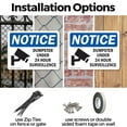 thumbnail image 3 of (2 Pack) Dumpster Under 24 Hour Surveillance OSHA Notice Sign 24 Inch X 18 Inch Plastic Sign, Weather Resistant, UV Protected for Workplace, Business, and Construction Site, Made in the, 3 of 8