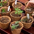 thumbnail image 1 of Ensemble de 10 Pcs Pots de Plantation Portatifs Naturels Biologiques Biodégradables Coupelles de Démarrage de Plantes pour Pépinière Jardin Cour, 1 of 8