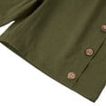 thumbnail image 5 of SOFTCCLO Shorts for Women Plus Size Summer Beach Button Shorts Solid 5 Inch Casual Womens Shorts Army Green L, 5 of 6