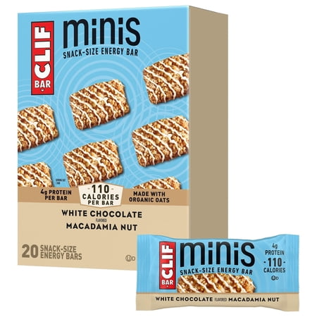 (4 pack) CLIF BAR Minis White Chocolate Macadamia Nut Flavor Snack-Size Energy Bars, 20ct