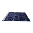 thumbnail image 2 of Ahgly Company Machine Washable Indoor Rectangle Abstract Blue Modern Area Rugs, 2' x 5', 2 of 4