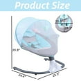 thumbnail image 6 of JOJOLAM Electric Baby Swing, Infant Bouncer Chair Rocker with 12 Lullabies, Bluetooth Music, Adjustable Speeds, 4 Timing Set, Unisex, Blue, 6 of 10