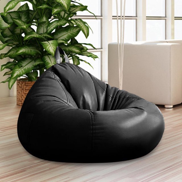 Sofá tipo puf,Bean Bag Silla Sofá Individual Transpirable Hogar Moderno,Futón Sofá Piso Silla para juegos Silla reclinable Dormitorio,Sofá cama Tatami Oficina cómoda portátil,Sofá Negro