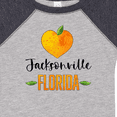 thumbnail image 4 of Inktastic Jacksonville Florida Orange in Heart Boys or Girls Baby Bodysuit, 4 of 5