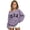 Purple, variant on Girls Off the Shoulder Tops Long Sleeve Sweatshirt Casual Loose Tops Fall Outfits Sweatshirt for Kids Size 3-14 Years