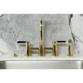 thumbnail image 3 of Kingston Brass KS8282CTLBS Continental Two-Handle 4-Hole Deck Mount Bridge Kitchen Faucet with Brass Side Sprayer in Polished Brass, 3 of 8