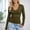 Army Green Tops, variant on Women Casual Shirts Summer Solid Color Low Neck Long Sleeve T Shirt Fall Slim Fit Basic Tops Soft Lined Tee Fashionable T-Shirt