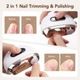thumbnail image 2 of Electric Automatic Nail Clippers Trimmer, Light & 3 Speeds, File 2 In 1 Design, Nail Scraps Storage, USB Rechargeable Safety, Smart Fingernail Clipper For Adult, Seniors, Elderly, 2 of 9