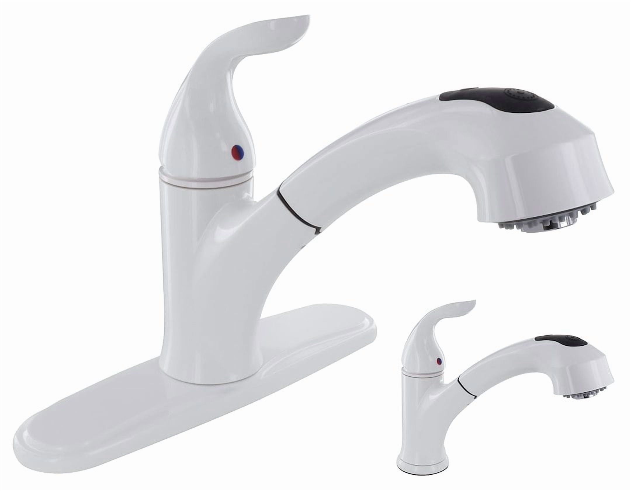 Valterra PF231241 Single-Handle Pull Out Hybrid Kitchen Faucet - White