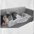thumbnail image 6 of Cartoon Soft Flannel Fleece Throw Blanket, Style Raccoon Super Hero with a Costume and Cape Childish Animal Design, Cozy Plush for Indoor and Outdoor Use, 50" x 70", Multicolor, by Ambesonne, 6 of 6