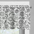 thumbnail image 5 of Ambesonne Black and White Valance & Curtain, Floral Sketch, 55"x24", Black White, 5 of 6
