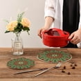 thumbnail image 7 of Mandala 2 Pack Pot Holders Trivets, Heat Resistant Hot Pads for Kitchen Table Decoration Trivets for Hot Dishes/Pot/Bowl/Teapot/Kitchen Hot Pads Trivets, 7" + 9.45", 7 of 7