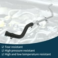 thumbnail image 5 of Unique Bargains Radiator Hose Heater Hose Radiator Outlet Hose Pipe No.LR034597 for Land Rover Discovery 2017-2020 3.0L Diesel Rubber Iron Heating Water Pipe Black, 5 of 6