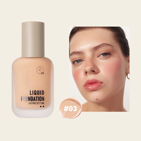 Foundation Makeup, Foundation for Mature Skin, Flawless Soft Matte Oil Control Liquid Foundation, Long Lasting Coverage, Sweat Water Resistant, Lightweight Matte Finish