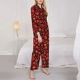 thumbnail image 5 of Wukai Tomatoes And Chili Print Women's Pajama Set - Soft Long Sleeve Sleepwear for Comfort and Style-XX-Large, 5 of 9