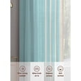 thumbnail image 6 of Aqua Beige Striped Sheer Curtains 72 Inch Length 2 Panels Set, Modern Farmhouse Retro Lines Voile Window Treatment Rod Pocket Curtains Sheers Drapes for Bedroom/Living Room/Kitchen 52"x72"x2, 6 of 7