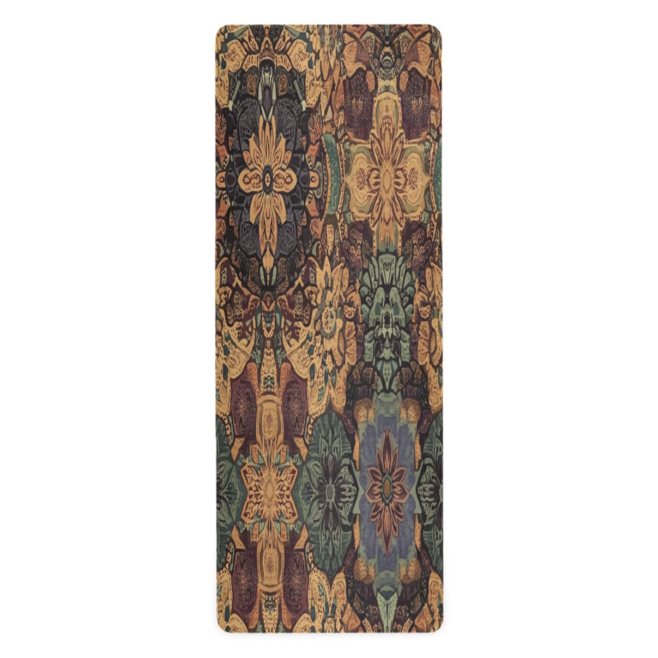BZSMCE Yoga Mat Women Golden Mandala Mosaic Fitness Mat