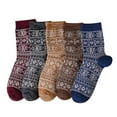 thumbnail image 1 of 5 Pairs Man Socks Breathable Snowflake Cushioned Crew Socks Athletic Socks, 1 of 10