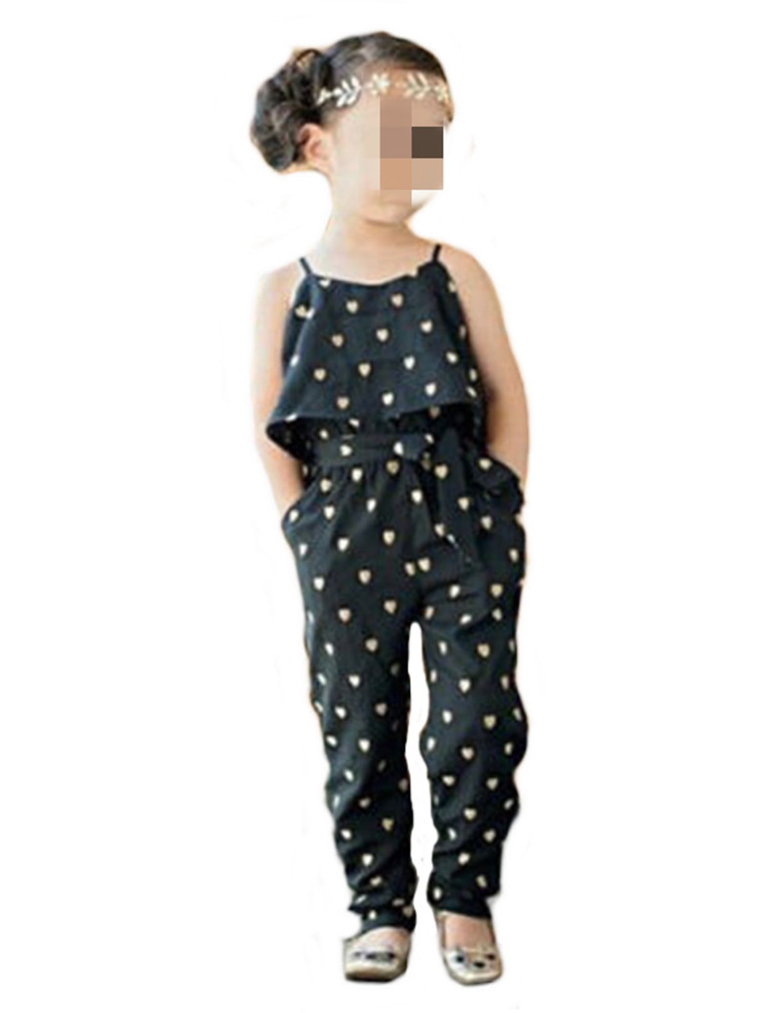 Children Kids Baby Girls Casual Overalls Denim Pants Romper Jumpsuit Set Clothes 