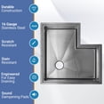 thumbnail image 5 of Strictly Sinks 30” Workstation Corner Kitchen Sink – 16 Gauge Stainless Steel Single Bowl Corner Sink, 5 of 10