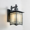 thumbnail image 7 of Vintage Wall Light with E26 Lamp Holder, Glass Shade, Black Rectangular Base, Waterproof and Dustproof, Indoor/Outdoor Porch Light, 60W Max, 7 of 7