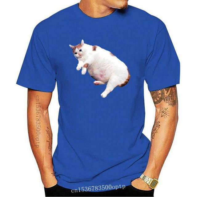 New Cat T Shirt Sad Fat Cat Overweight Funny Meme Xd Dank
