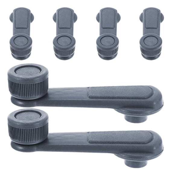 SOPOTUTU 6Pcs Black ABS Window Crank Handles Car Window Crank Handle for Vehicle Upgrades